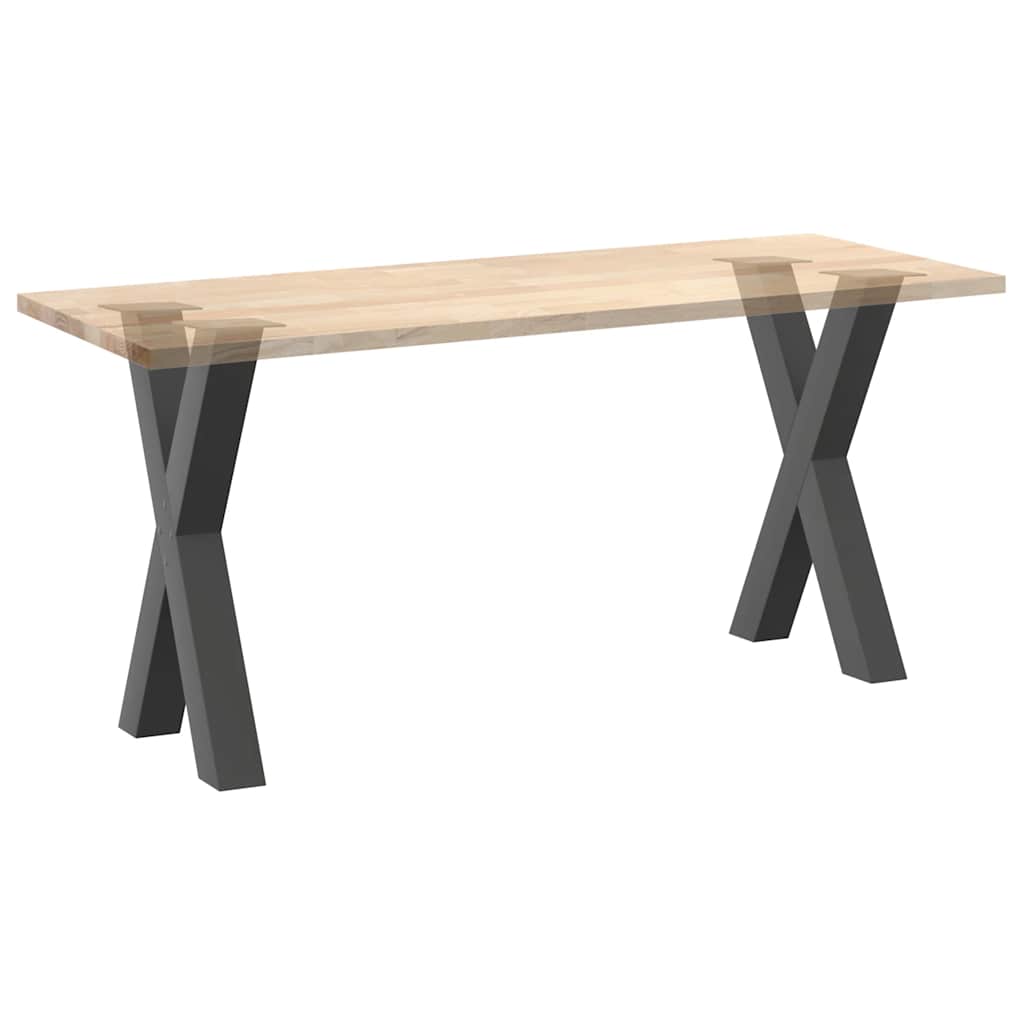 Noge za blagovaonski stol u obliku slova X, 2 kom, antracit, 60 x (72-73) cm, čelik
