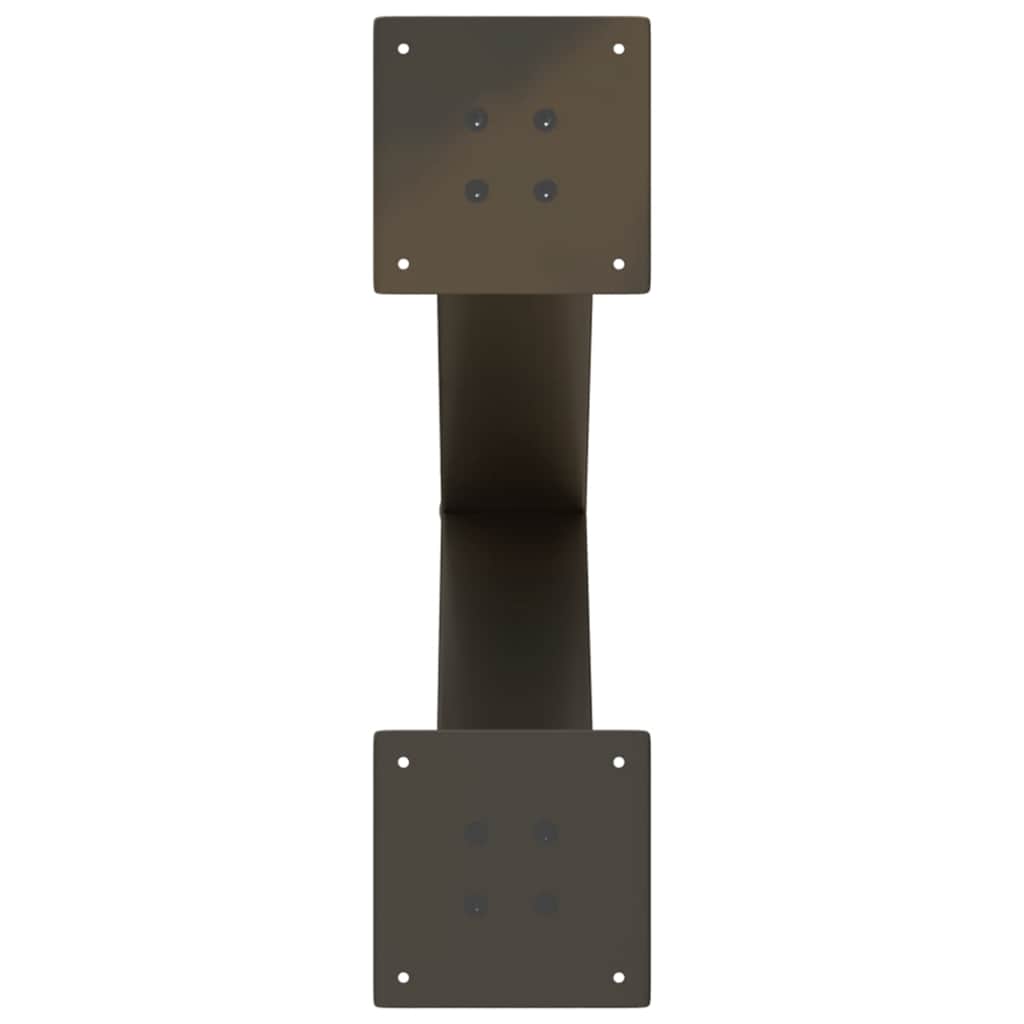 Noge za blagovaonski stol u obliku slova X, 2 kom, prirodni čelik, 60 x (72-73) cm, čelik