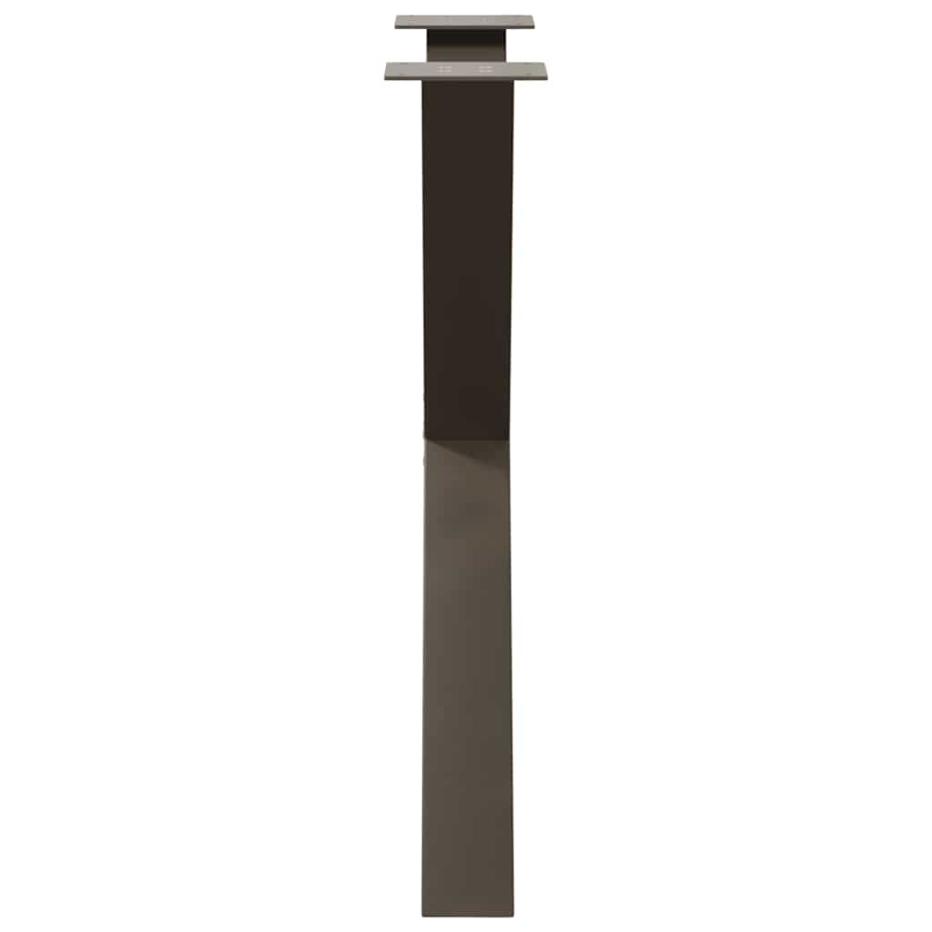 Noge za blagovaonski stol u obliku slova X, 2 kom, prirodni čelik, 70 x (72-73) cm, čelik