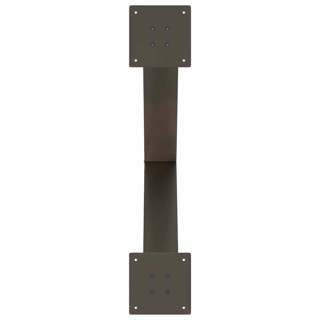 Noge za blagovaonski stol u obliku slova X, 2 kom, prirodni čelik, 70 x (72-73) cm, čelik