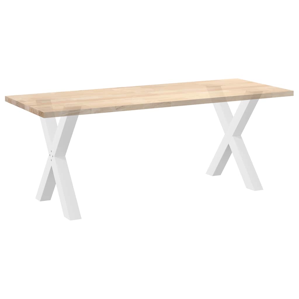 Noge za blagovaonski stol u obliku slova X, 2 kom, bijele, 80 x (72-73) cm, čelik