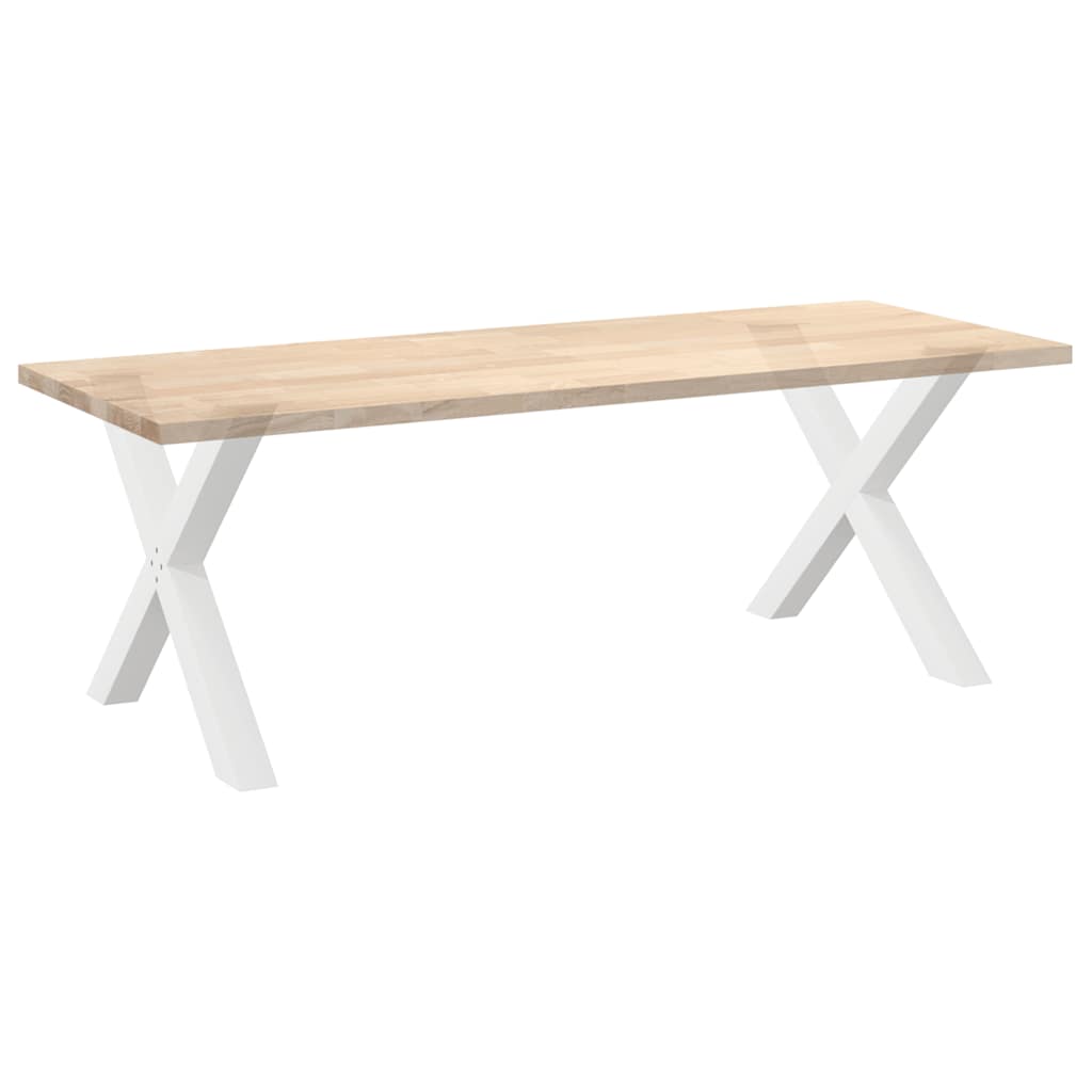 Noge za blagovaonski stol u obliku slova X, 2 kom, bijele, 90 x (72-73) cm, čelik
