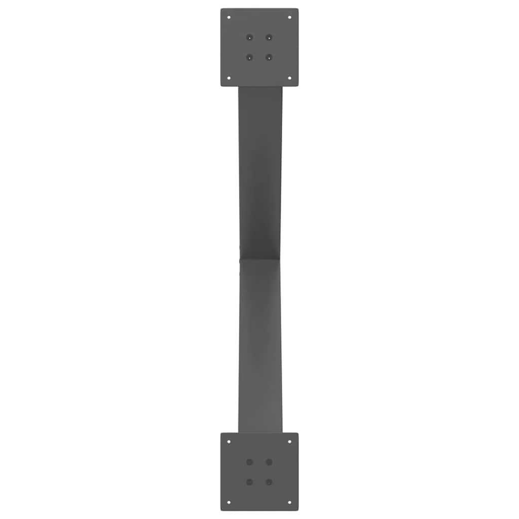 Noge za blagovaonski stol u obliku slova X, 2 kom, antracit, 90 x (72-73) cm, čelik