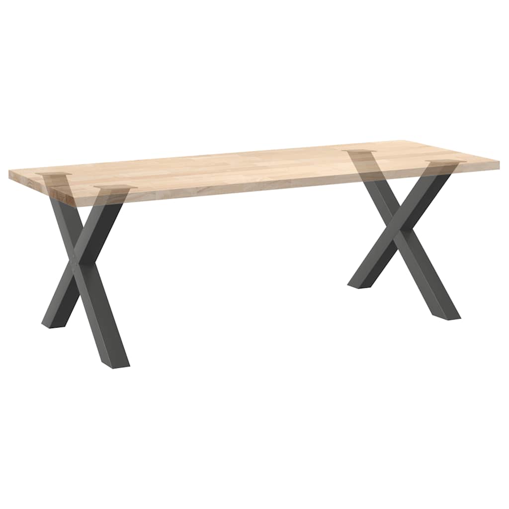 Noge za blagovaonski stol u obliku slova X, 2 kom, antracit, 90 x (72-73) cm, čelik
