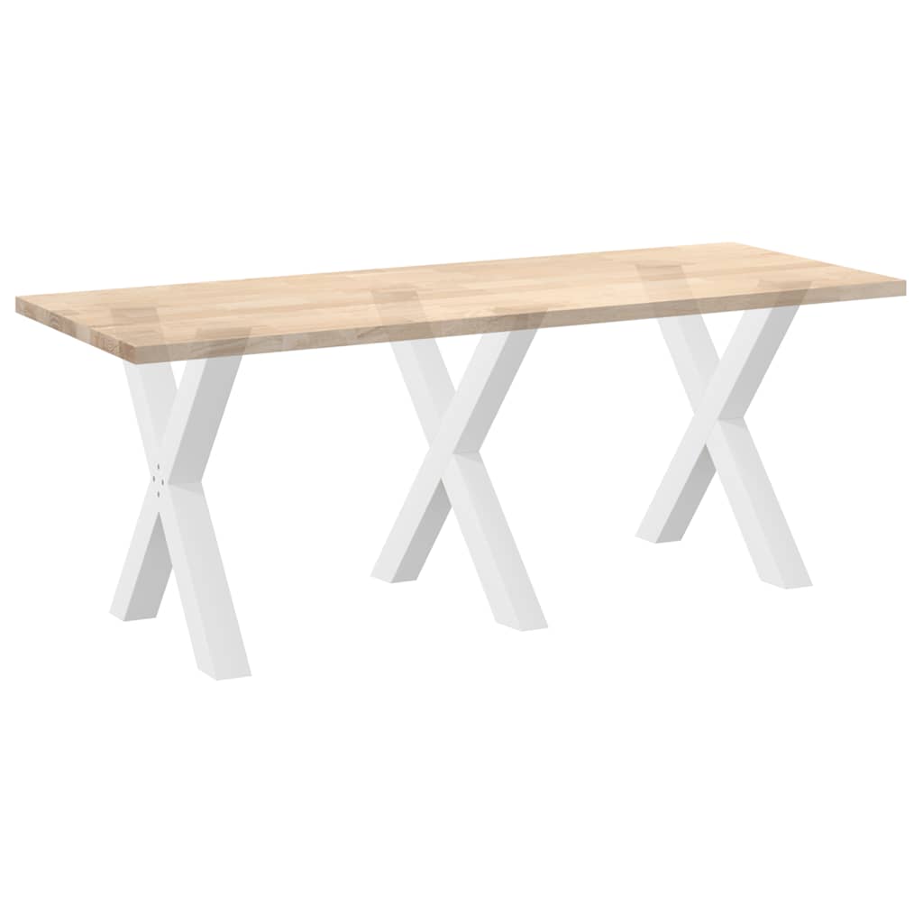 Noge za blagovaonski stol u obliku slova X, 3 kom, bijele, 70 x (72-73) cm, čelik