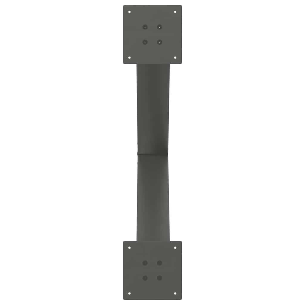Noge za blagovaonski stol u obliku slova X, 3 kom, antracit, 70 x (72-73) cm, čelik