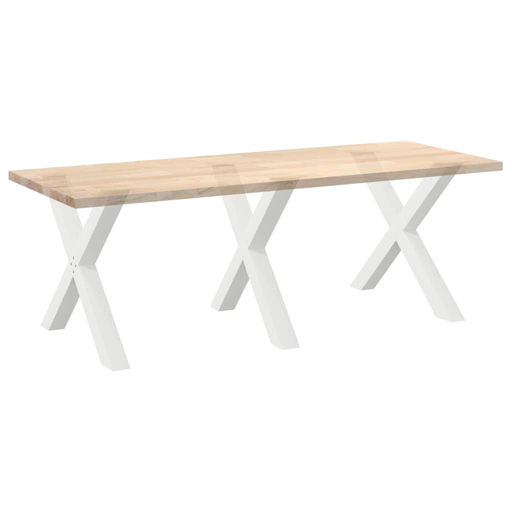 Noge za blagovaonski stol X-oblikovane 3 kom Bijele 90 x (72-73) cm Čelične