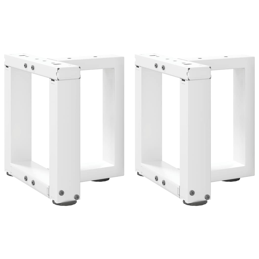 Noge za klub stolić T-oblika 2 kom Bijele 30x25x(30-31) cm Čelik