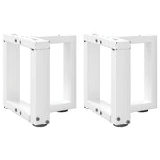Noge za klub stolić T-oblika 2 kom Bijele 30x25x(30-31) cm Čelik