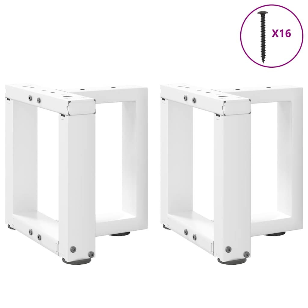 Noge za klub stolić T-oblika 2 kom Bijele 30x25x(30-31) cm Čelik