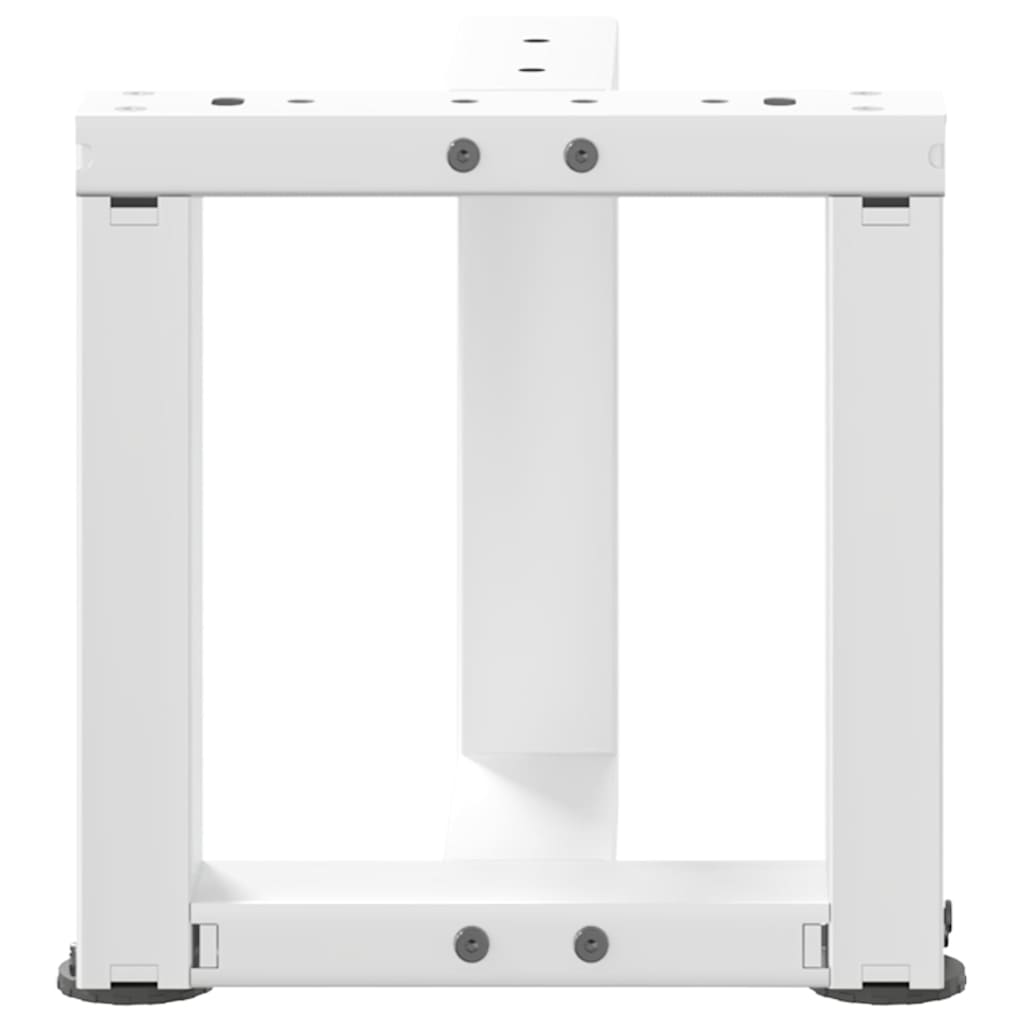 Noge za klub stolić T-oblika 2 kom Bijele 30x25x(30-31) cm Čelik
