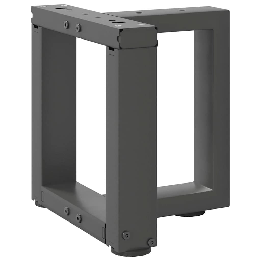 Noge za klub stolić T-oblika 2 kom antracit 30x25x(30-31) cm čelik