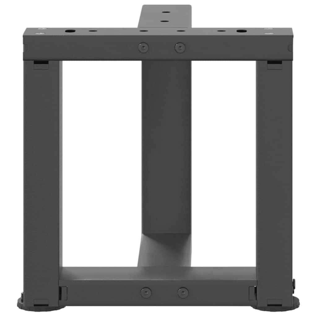 Noge za klub stolić T-oblika 2 kom antracit 30x25x(30-31) cm čelik