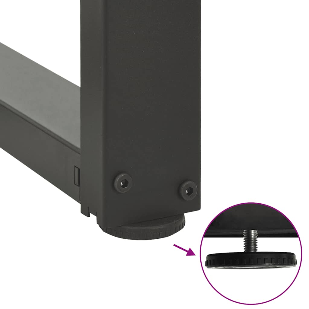 Noge za klub stolić T-oblika 2 kom antracit 30x25x(30-31) cm čelik