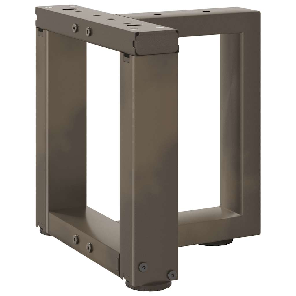 Noge za klub stolić T-oblika 2 kom Crne 30x25x(30-31) cm Čelik