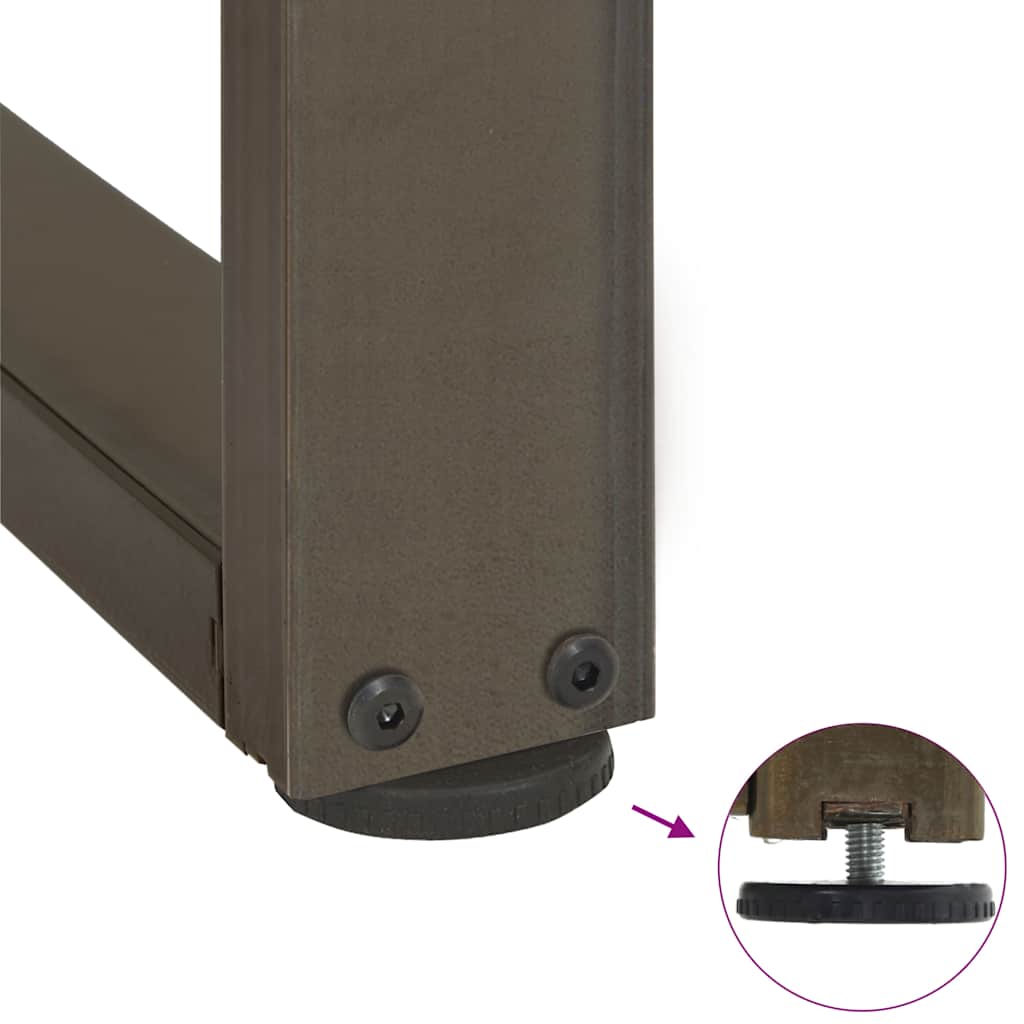 Noge za klub stolić T-oblika 2 kom Crne 30x25x(30-31) cm Čelik
