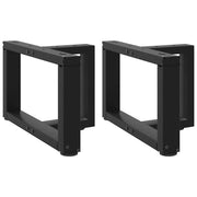 Noge za klub stolić T-oblika 2 kom Crne 40x25x(30-31) cm Čelik
