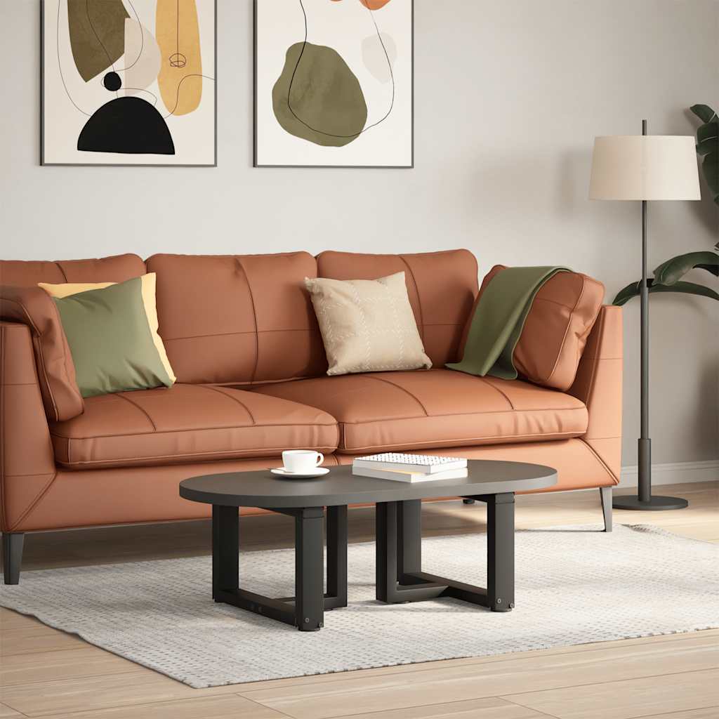 Noge za klub stolić T-oblika 2 kom Crne 40x25x(30-31) cm Čelik