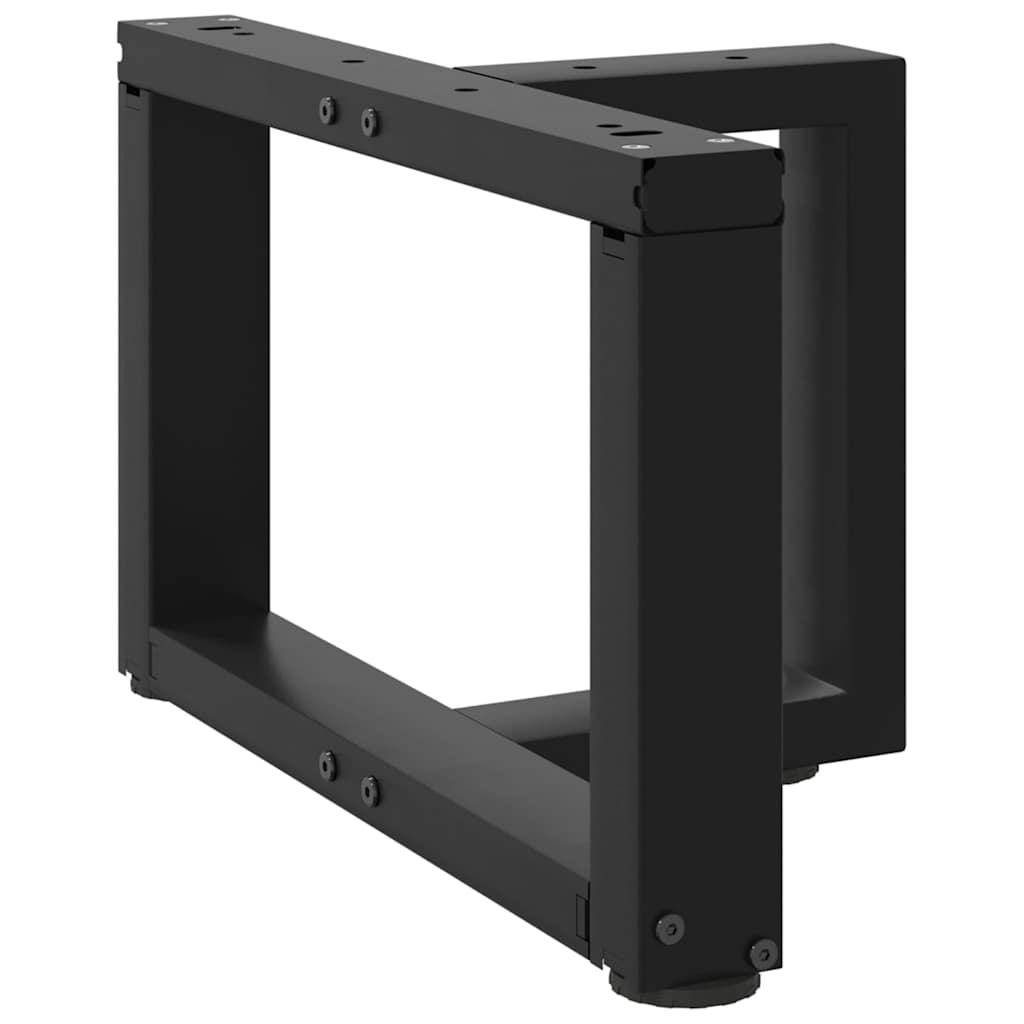 Noge za klub stolić T-oblika 2 kom Crne 40x25x(30-31) cm Čelik
