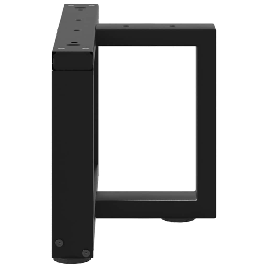 Noge za klub stolić T-oblika 2 kom Crne 40x25x(30-31) cm Čelik