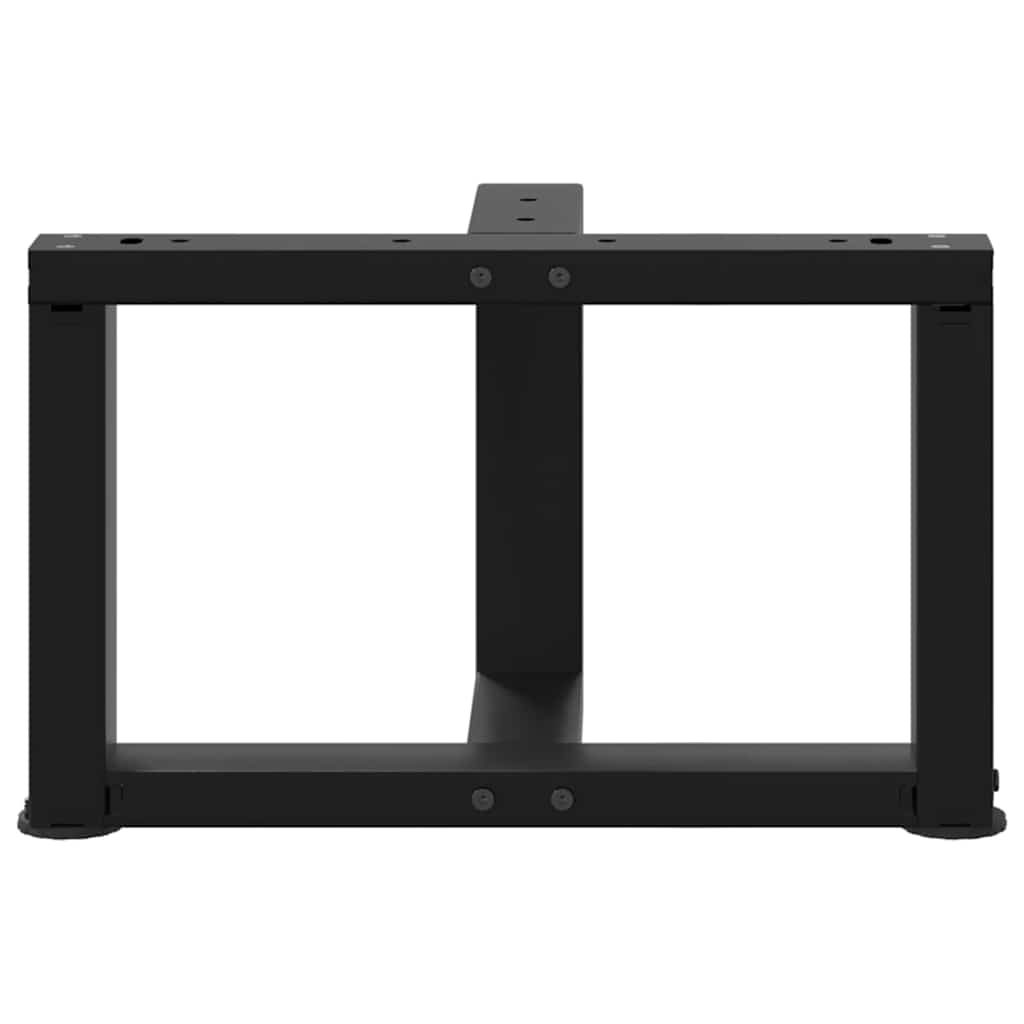 Noge za klub stolić T-oblika 2 kom Crne 40x25x(30-31) cm Čelik