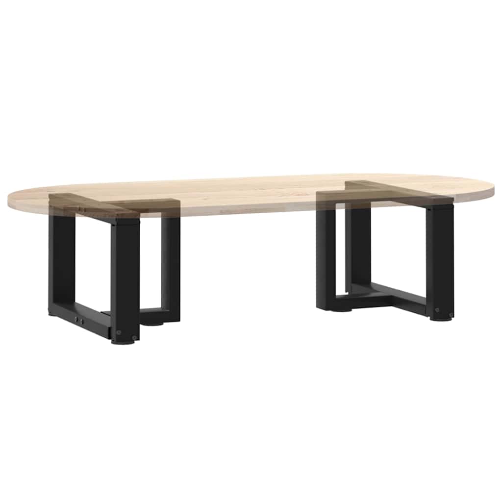 Noge za klub stolić T-oblika 2 kom Crne 40x25x(30-31) cm Čelik