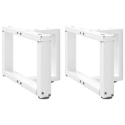 Noge za klub stolić T-oblika 2 kom Bijele 40x25x(30-31) cm Čelik
