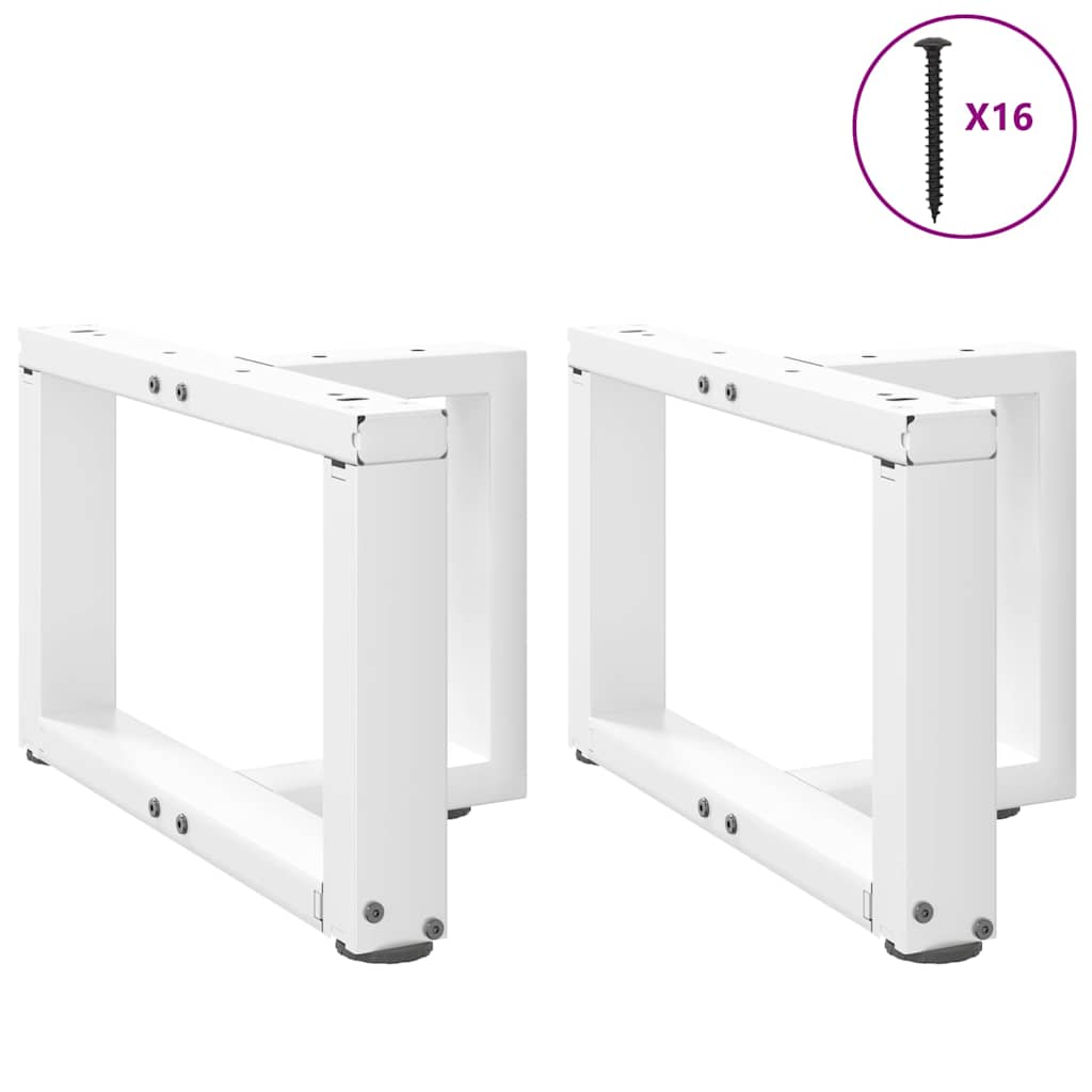 Noge za klub stolić T-oblika 2 kom Bijele 40x25x(30-31) cm Čelik
