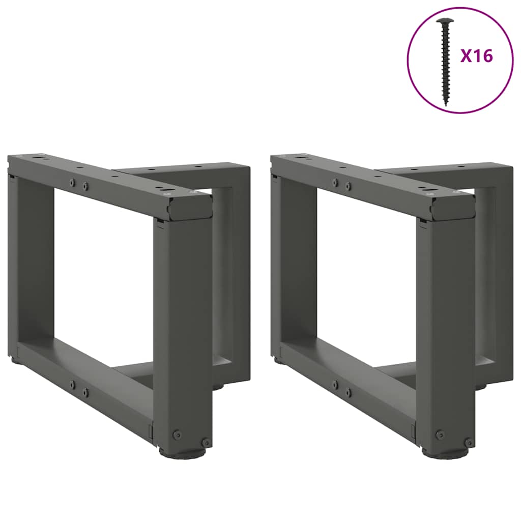 Noge za klub stolić T-oblika 2 kom antracit 50x25x(30-31) cm čelik