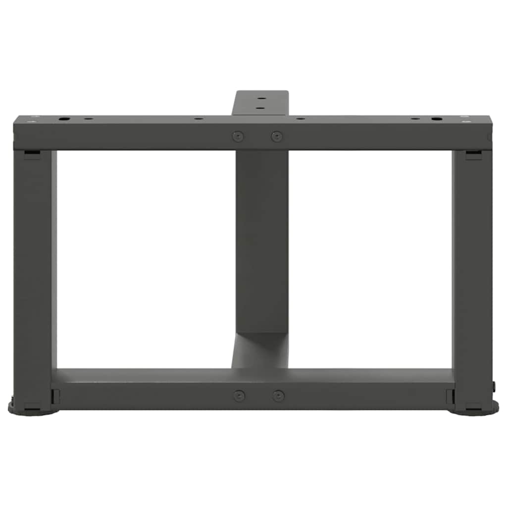 Noge za klub stolić T-oblika 2 kom antracit 50x25x(30-31) cm čelik