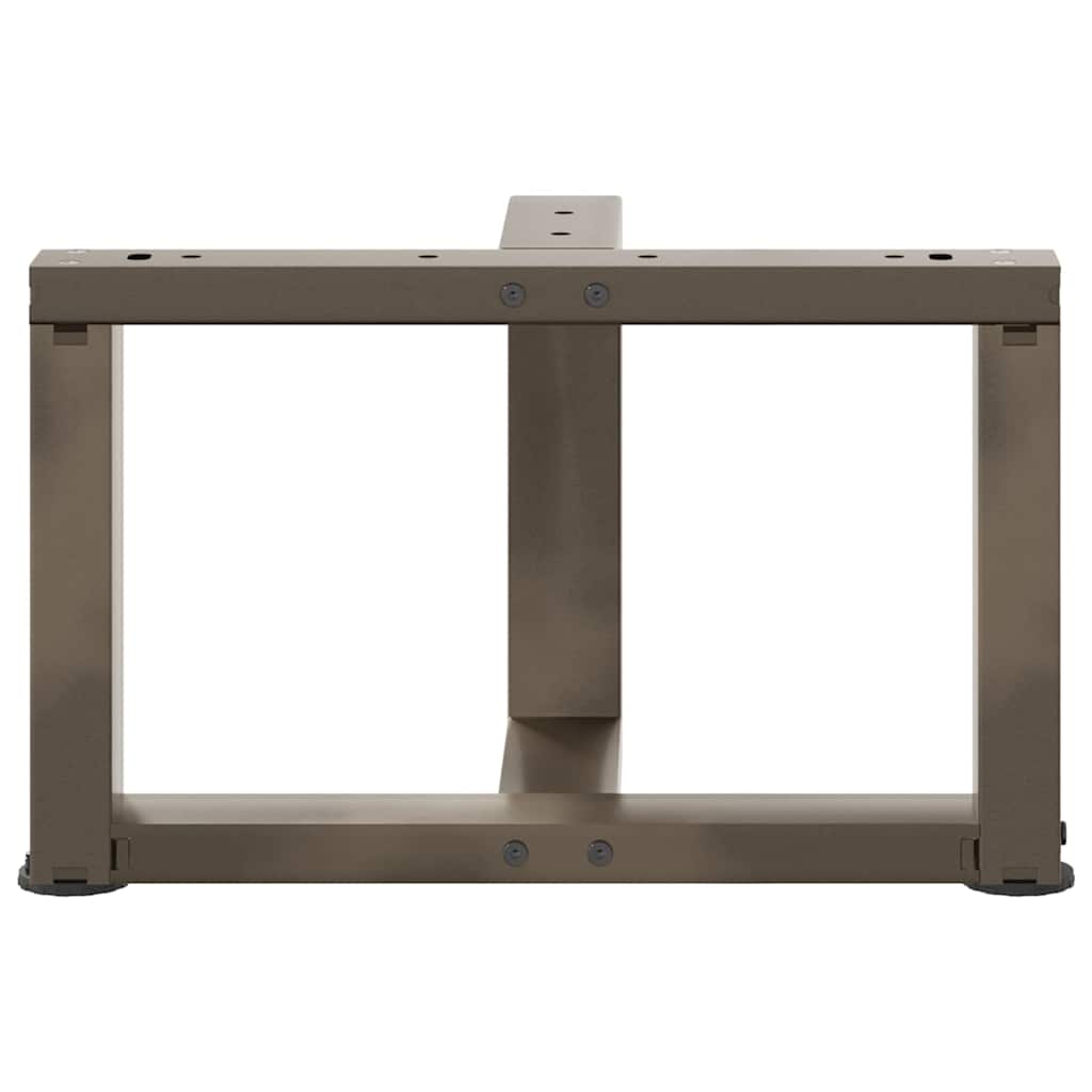 Noge za klub stolić T-oblika 2 kom Crne 50x25x(30-31) cm Čelik