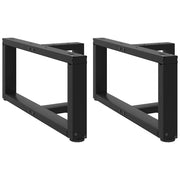 Noge za klub stolić T-oblika 2 kom Crne 60x25x(30-31) cm Čelik