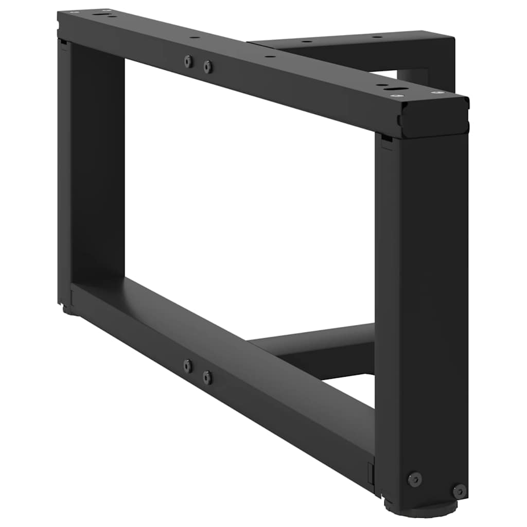 Noge za klub stolić T-oblika 2 kom Crne 60x25x(30-31) cm Čelik