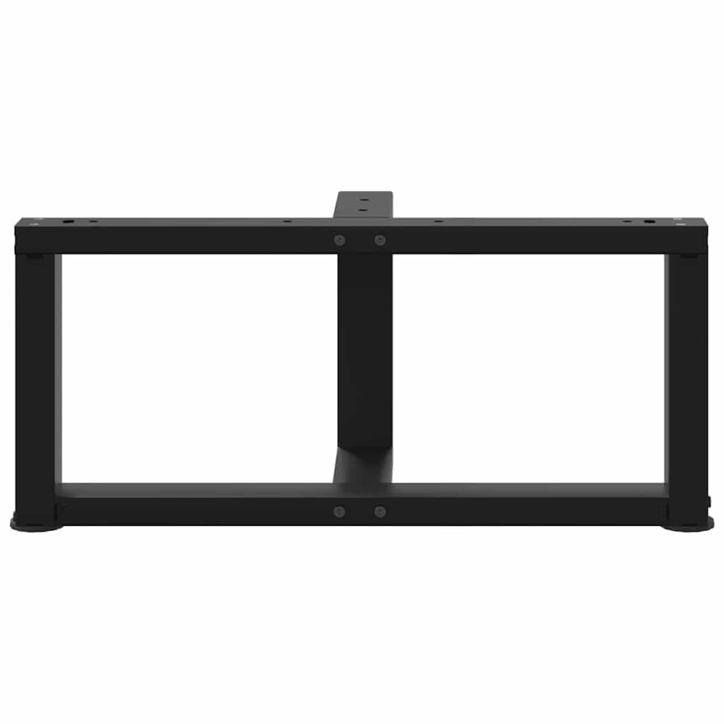 Noge za klub stolić T-oblika 2 kom Crne 60x25x(30-31) cm Čelik