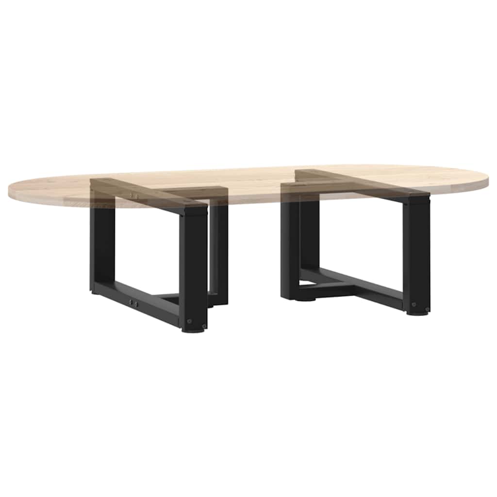 Noge za klub stolić T-oblika 2 kom Crne 60x25x(30-31) cm Čelik