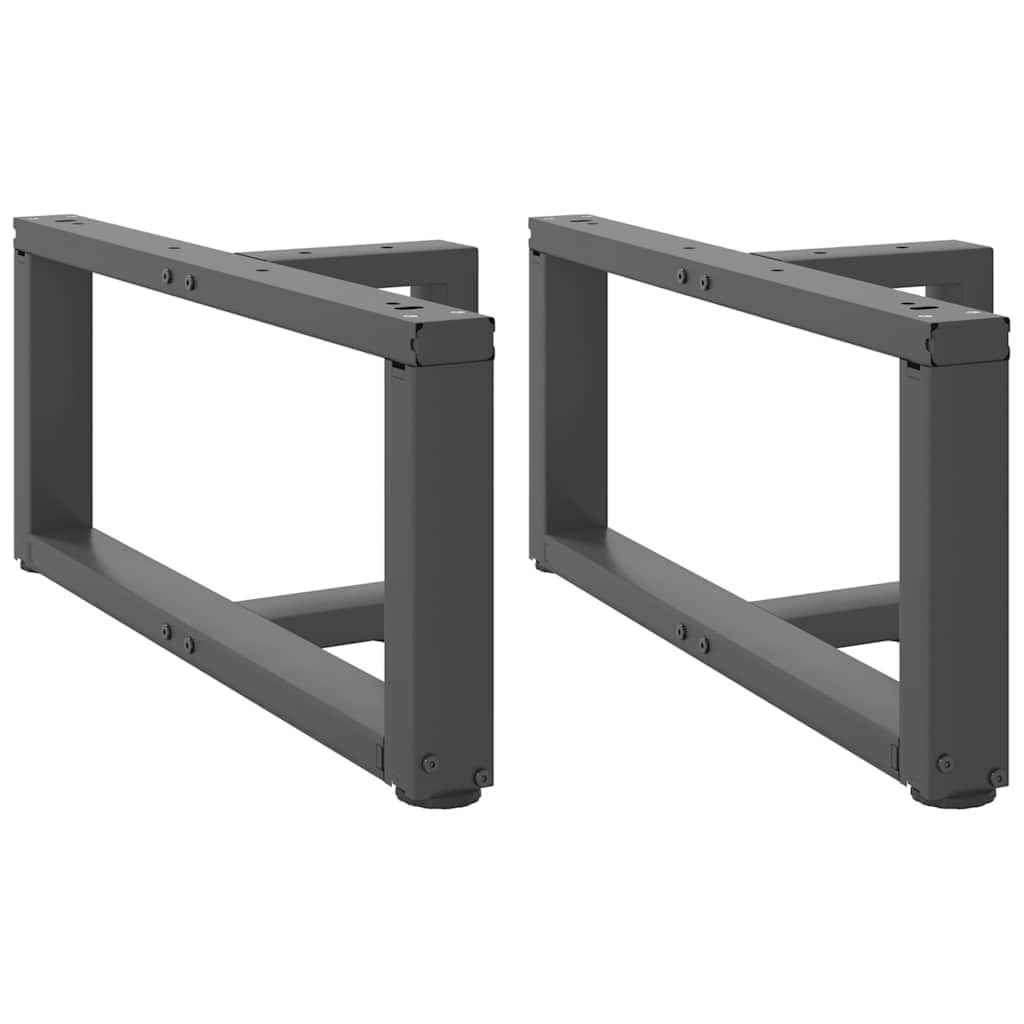 Noge za klub stolić T-oblika 2 kom antracit 60x25x(30-31) cm čelik