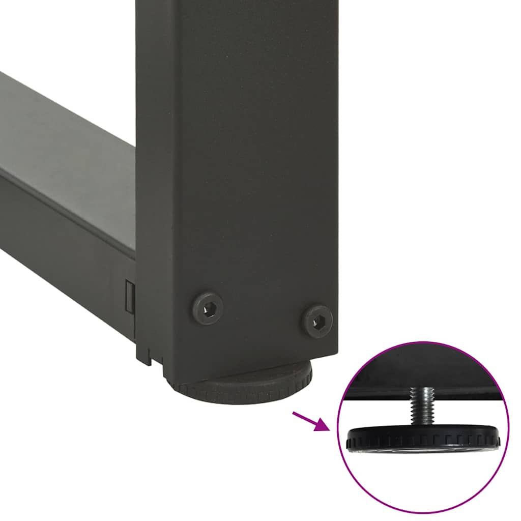 Noge za klub stolić T-oblika 2 kom antracit 60x25x(30-31) cm čelik