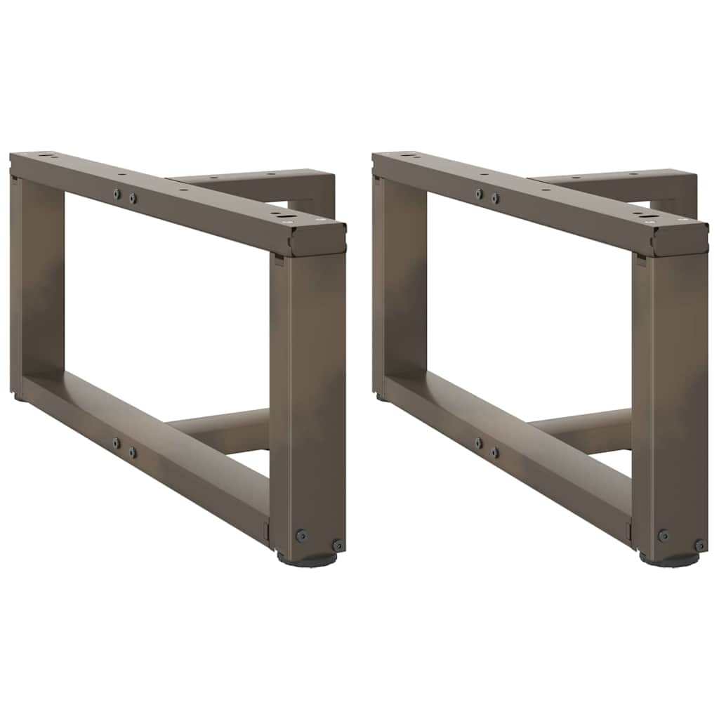 Noge za klub stolić T-oblika 2 kom Crne 60x25x(30-31) cm Čelik