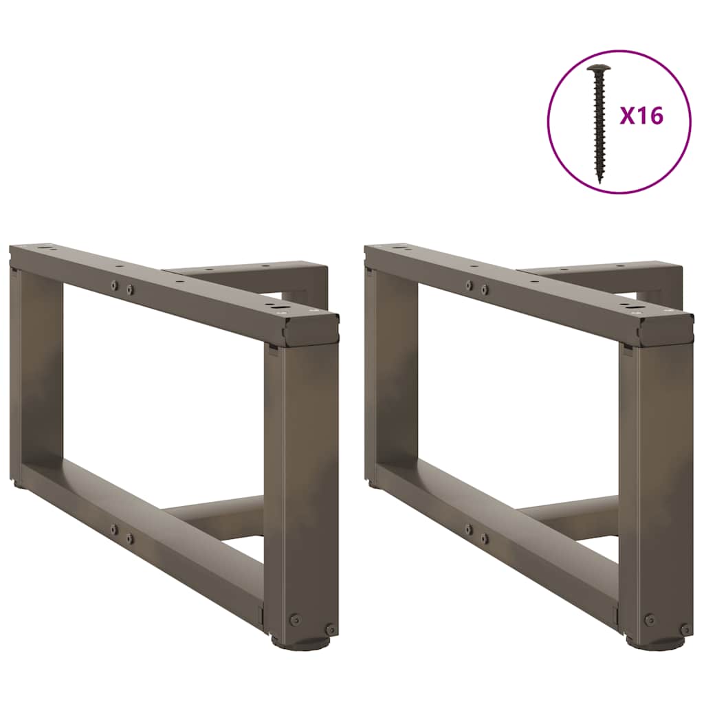 Noge za klub stolić T-oblika 2 kom Crne 60x25x(30-31) cm Čelik