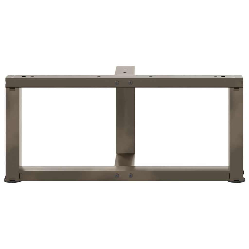 Noge za klub stolić T-oblika 2 kom Crne 60x25x(30-31) cm Čelik