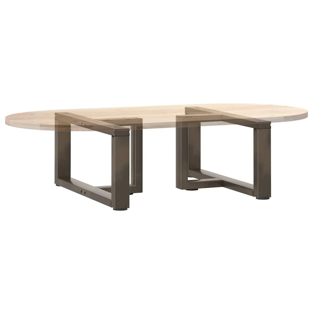 Noge za klub stolić T-oblika 2 kom Crne 60x25x(30-31) cm Čelik