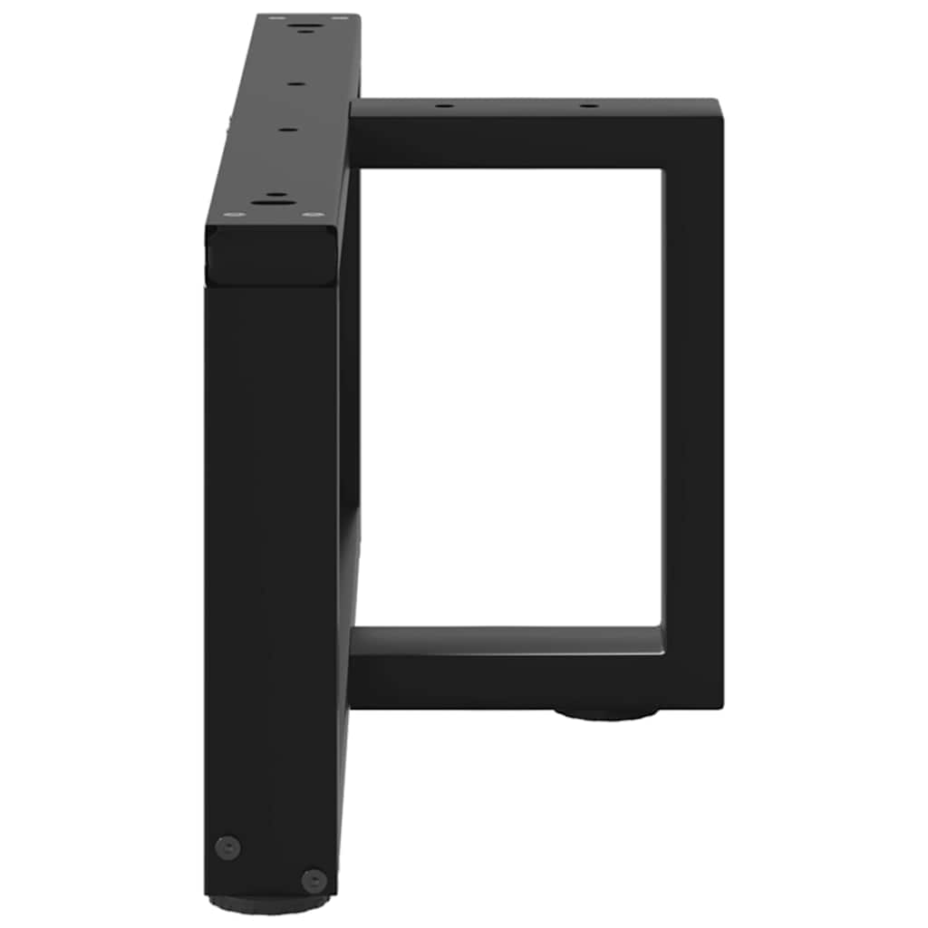 Noge za klub stolić T-oblika 2 kom Crne 70x25x(30-31) cm Čelik