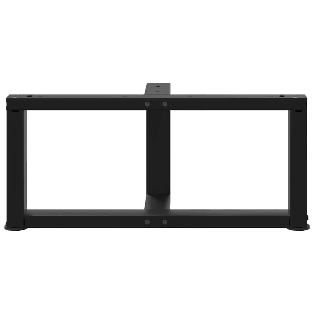 Noge za klub stolić T-oblika 2 kom Crne 70x25x(30-31) cm Čelik