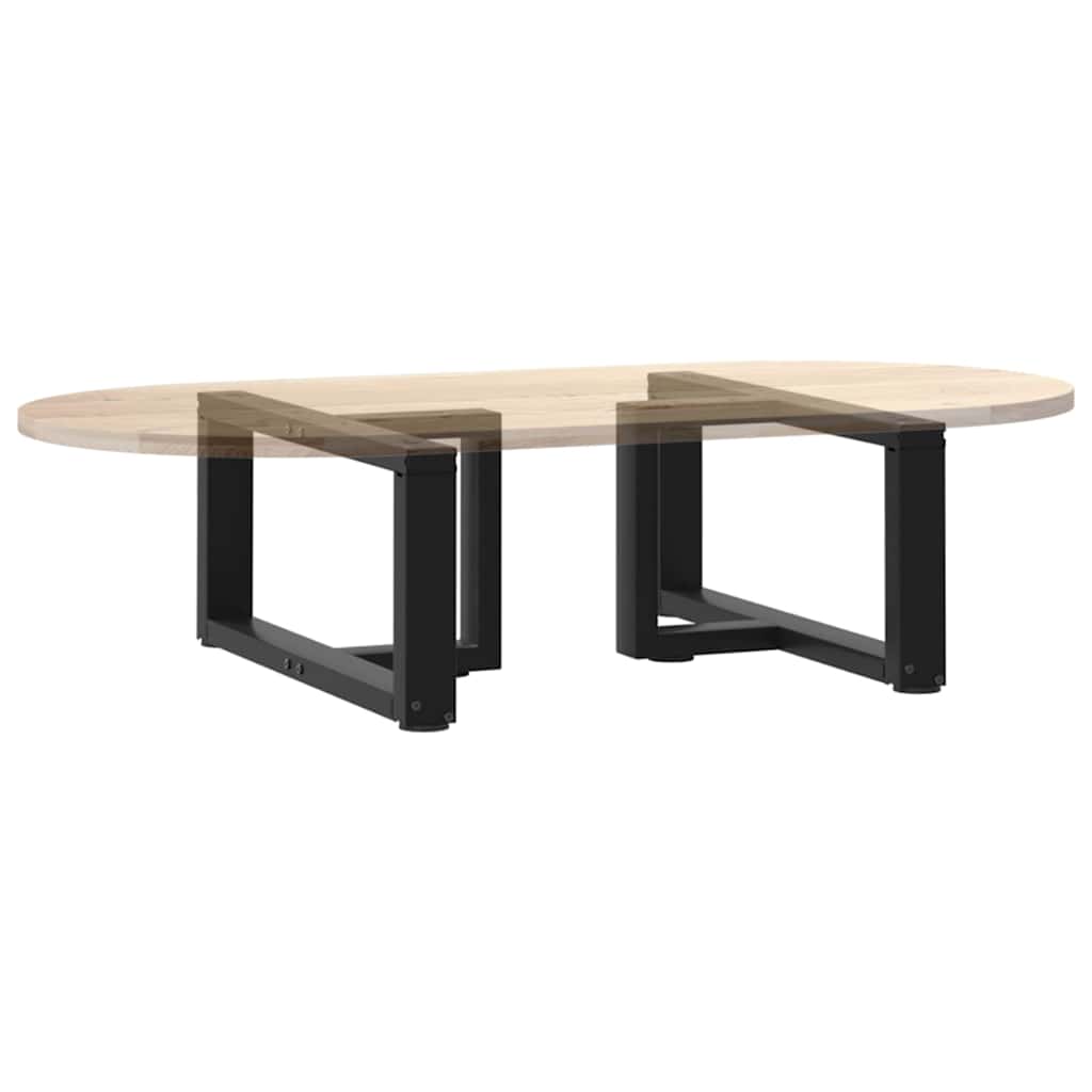 Noge za klub stolić T-oblika 2 kom Crne 70x25x(30-31) cm Čelik