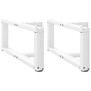 Noge za klub stolić T-oblika 2 kom Bijele 70x25x(30-31) cm Čelik