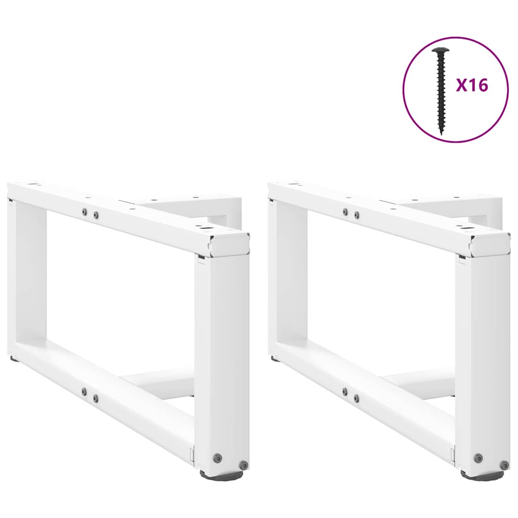 Noge za klub stolić T-oblika 2 kom Bijele 70x25x(30-31) cm Čelik