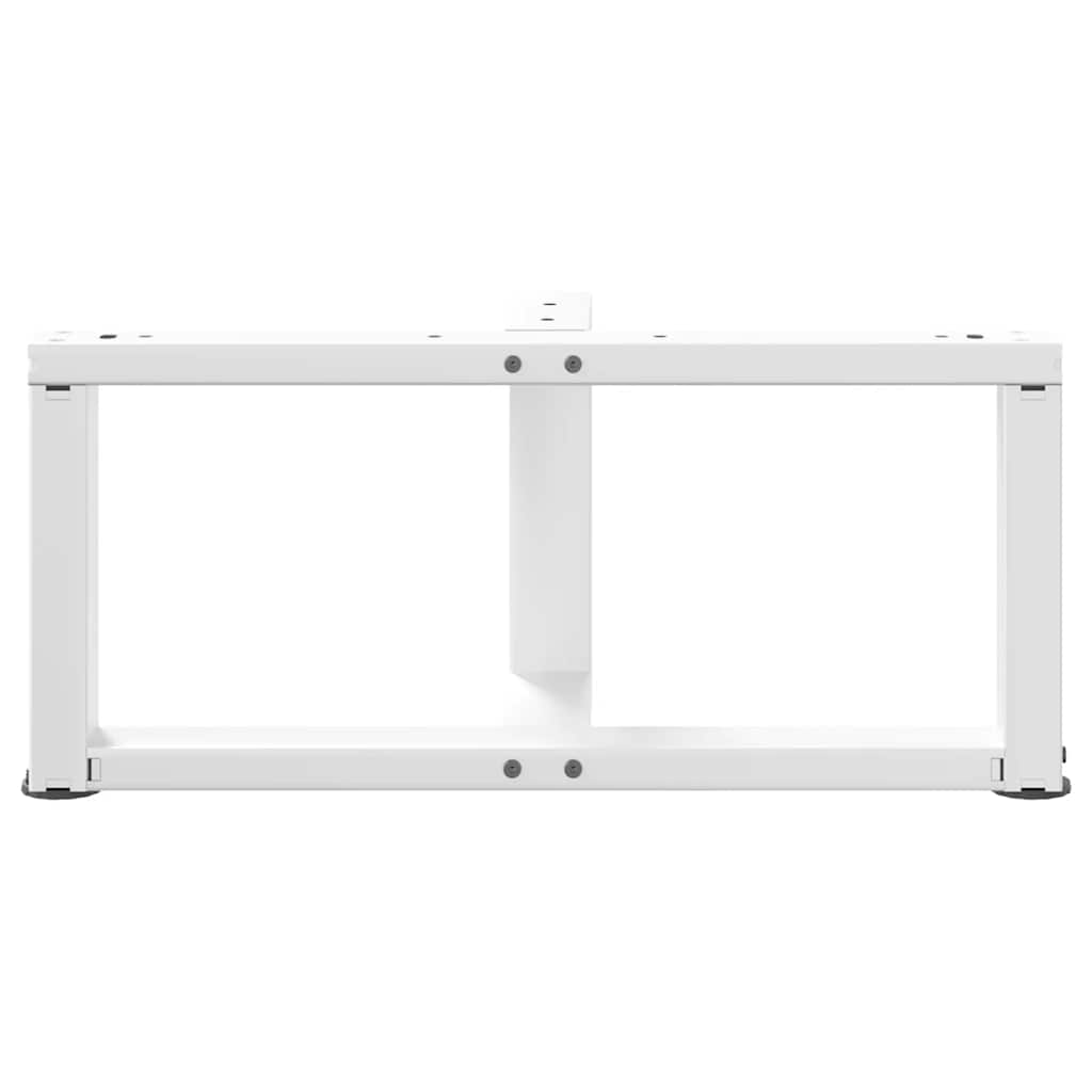 Noge za klub stolić T-oblika 2 kom Bijele 70x25x(30-31) cm Čelik