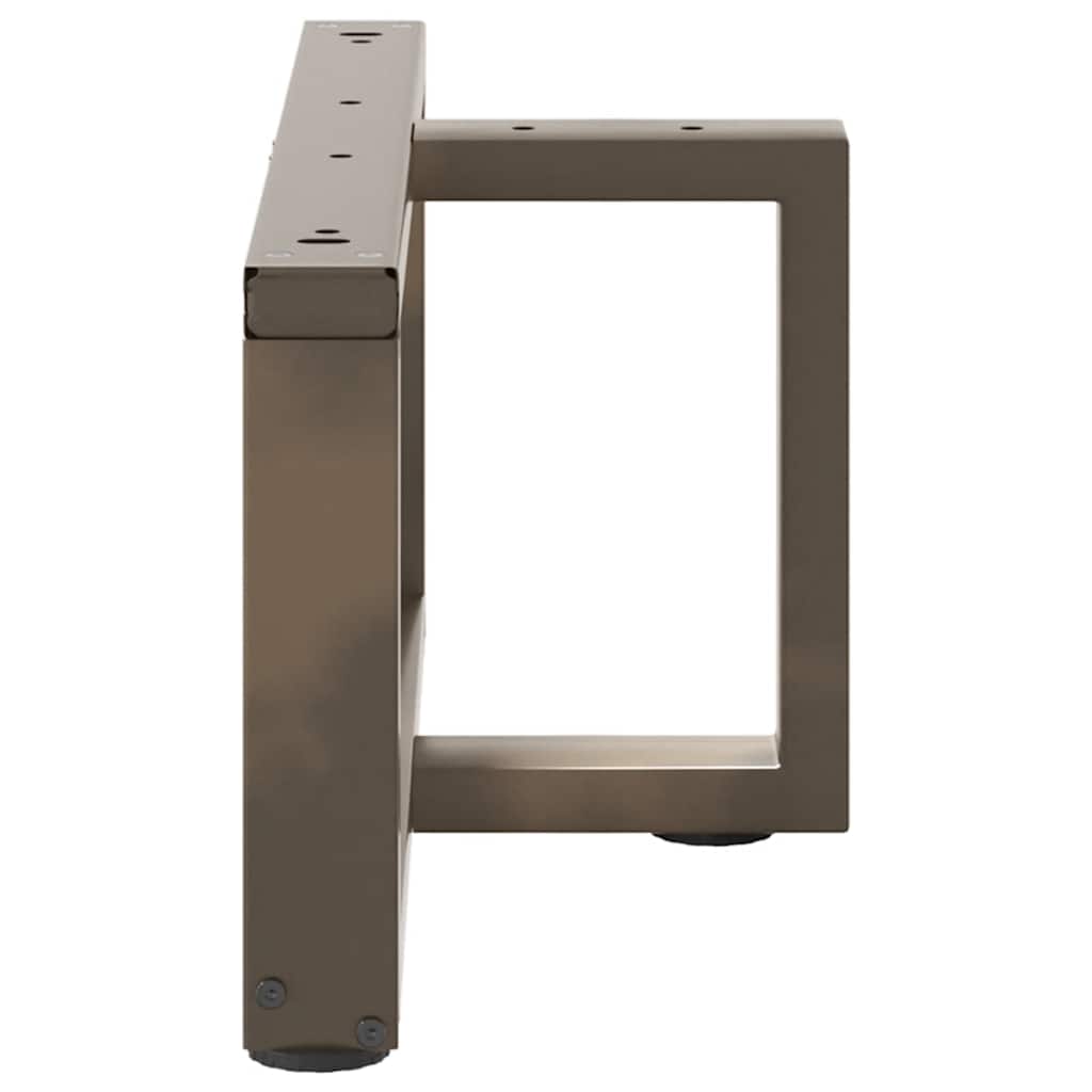 Noge za klub stolić T-oblika 2 kom Crne 70x25x(30-31) cm Čelik