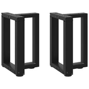 Noge za klub stolić T-oblika 2 kom Crne 28x25x(42-43) cm Čelik