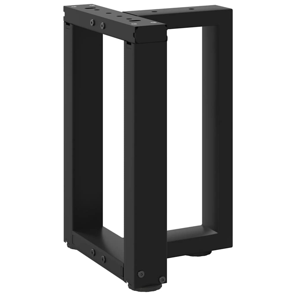 Noge za klub stolić T-oblika 2 kom Crne 28x25x(42-43) cm Čelik